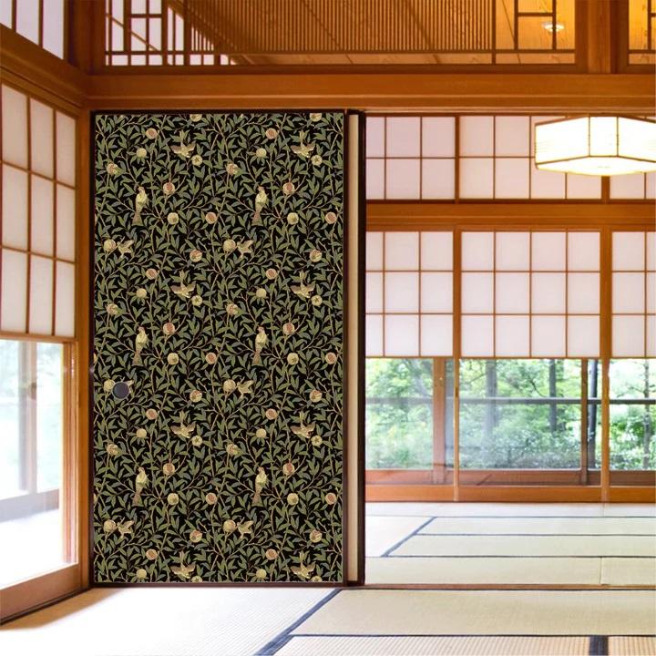 押入れ　襖　フスマ　ふすま　　二枚セット　引き戸　ワニ柄　クロコダイル柄　昭和レトロ　おしゃれ 襖紙 貼り替え リメイク モリス柄 ウィローボウ 和モダンふすま紙