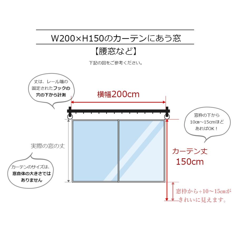 カーテン モリス柄 ブレアラビット  W200×H150 遮光 裏地付き ウィリアムモリス  兄弟うさぎ  2倍ヒダ 3つ山ヒダ コットン 腰窓 フック付き｜decoall｜09