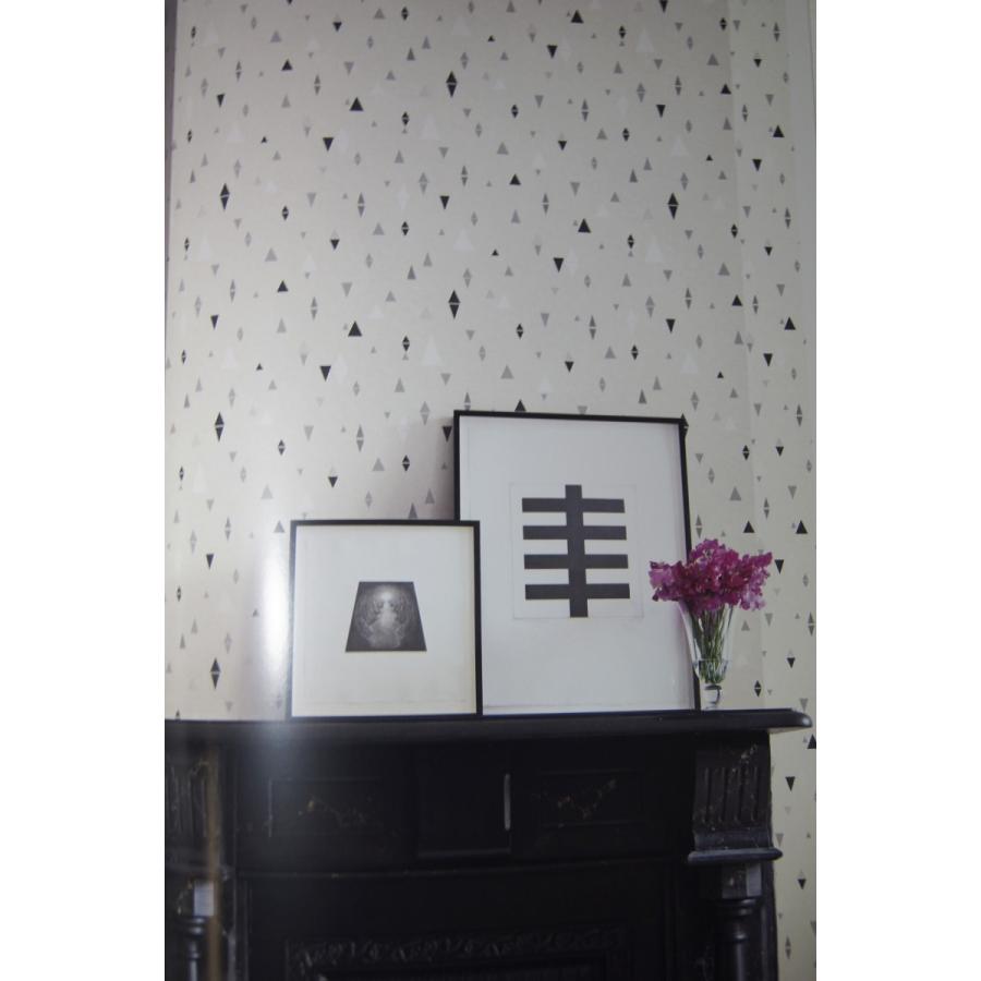 輸入壁紙 Tecido テシード 三角柄 Triangles ブラック Sd600 インテリアショップ デコール 通販 Yahoo ショッピング