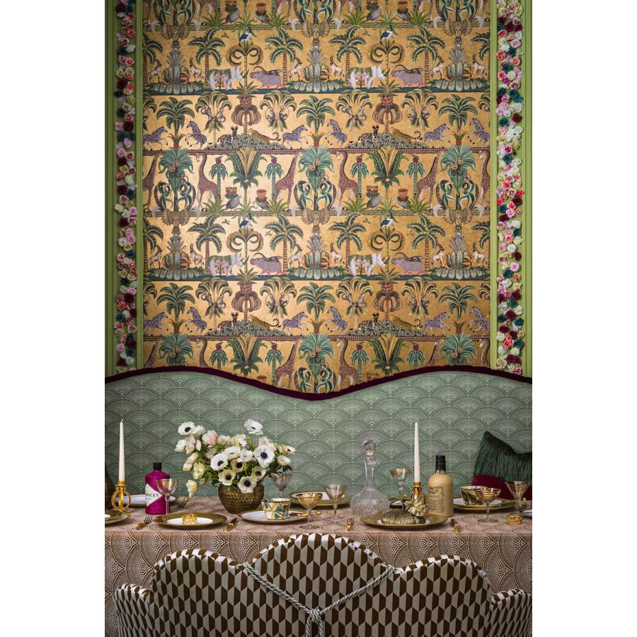 サファリ柄 キリンシ マウマ 野生の王国 植物 アフリカン Cole＆Son コール\u0026サン 貼り換え リノベ DIY 自分で 不織布 テシード 短納期の画像