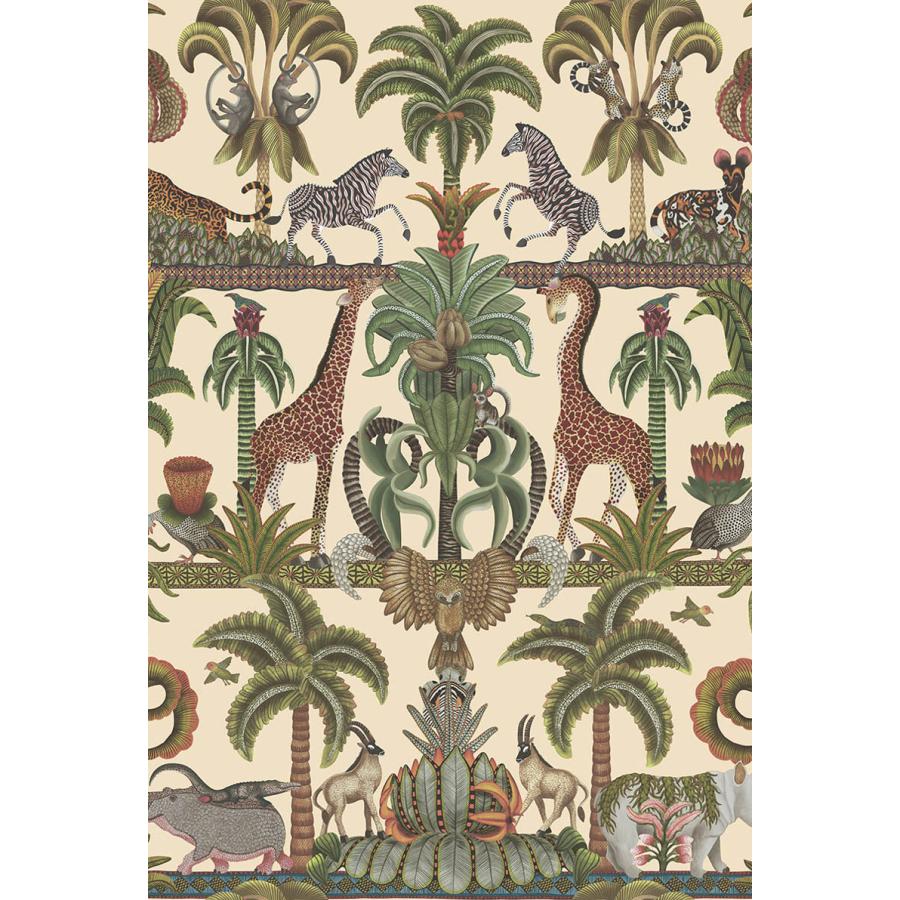 サファリ柄 キリンシ マウマ 野生の王国 植物 アフリカン Cole＆Son コール\u0026サン 貼り換え リノベ DIY 自分で 不織布 テシード 短納期の画像