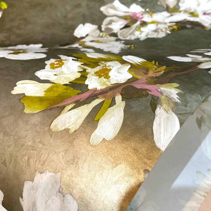 壁紙 クロス 花柄 桜風 ゴールド 輸入壁紙 テシード おしゃれ