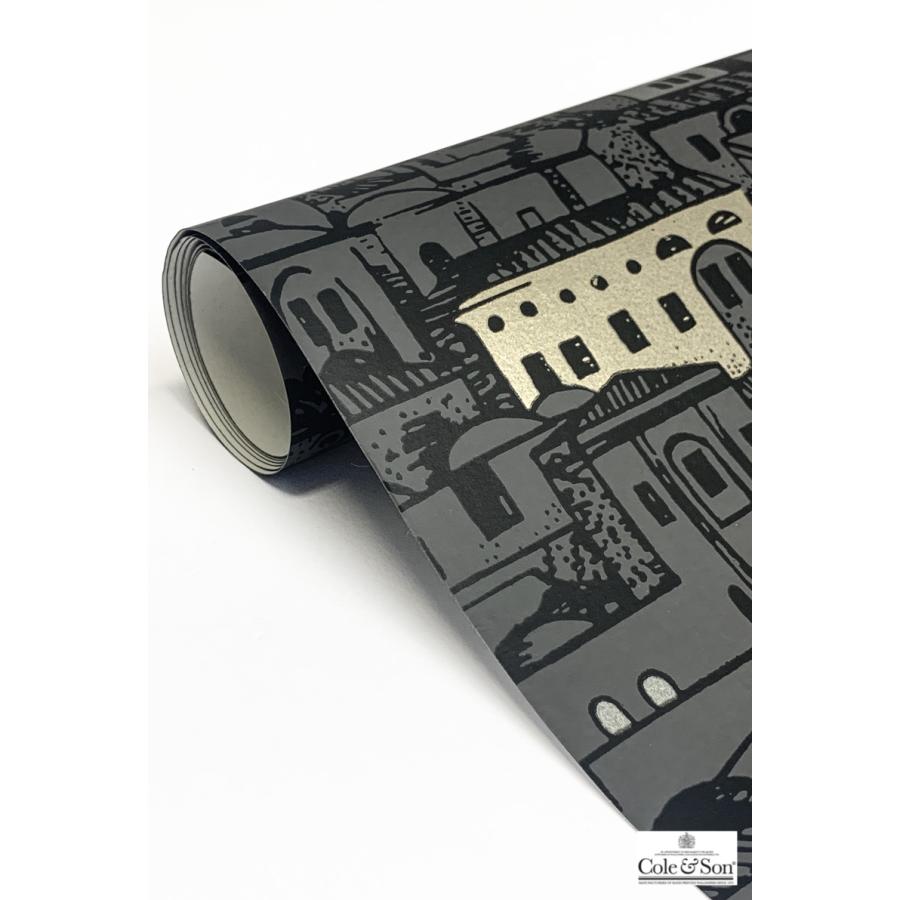 地中海沿岸 街並み 風景 家々 絵本風 フォルナセッティ Cole＆Son コール\u0026サン 貼り換え リノベ DIY 自分で 不織布 テシード 短納期の画像