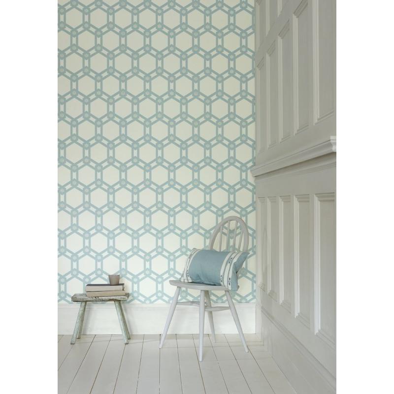 輸入壁紙 Villa Nova Claremont Wallpaper Petro ライトブルー W535 07 幾何学柄 クロス Diy 賃貸ok 貼ってはがせる W535 07 インテリアショップ デコール 通販 Yahoo ショッピング