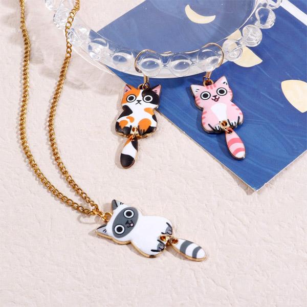 しっぽが動くネコちゃんチャーム 7種類☆かわいいアンティークチャーム