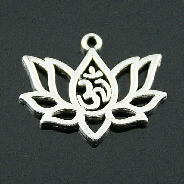 銀プレート シルバー 900 ロータス蓮の花刻印 アンティーク 銀プレート