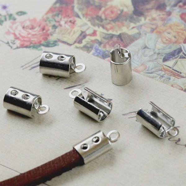4mmサイズ ひも用カン付きカシメ 5個セット 全3色 ハンドメイド用金具 かしめ 紐 カツラ　ヒモ留め |  | 01