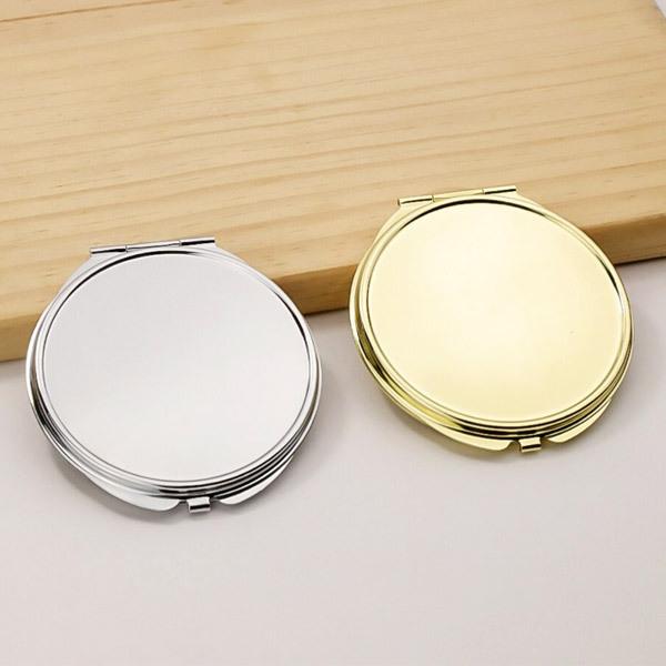 コンパクトな円型両面ミラー(鏡) イエローゴールド・ローズゴールド