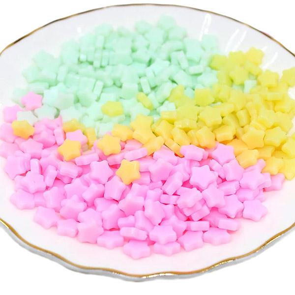 3色から選べる星型ラムネキャンディ★5個セット スイーツデコパーツ プラパーツ スター | 