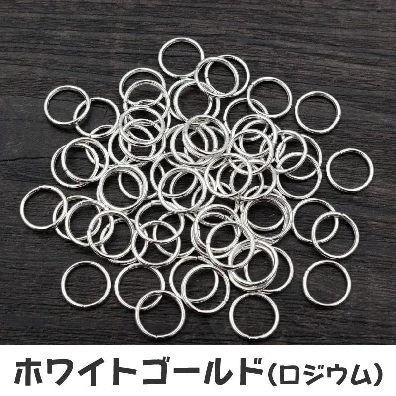 太めの丸カン 10個 6mm, 8mm, 10mm, 12mm ゴールド シルバー ホワイトゴールド 金古美 マルカン デコ用金具 1ミリ |  | 01