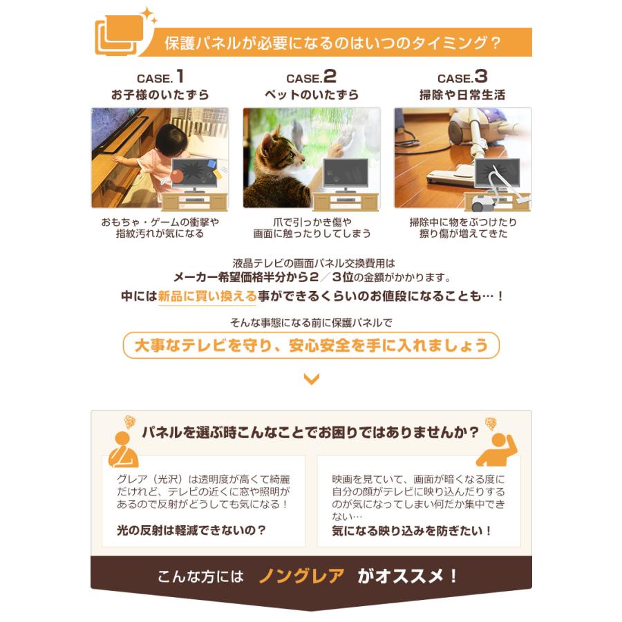 テレビ保護パネル 39 40型 40インチ 反射・映込防止 テレビガード