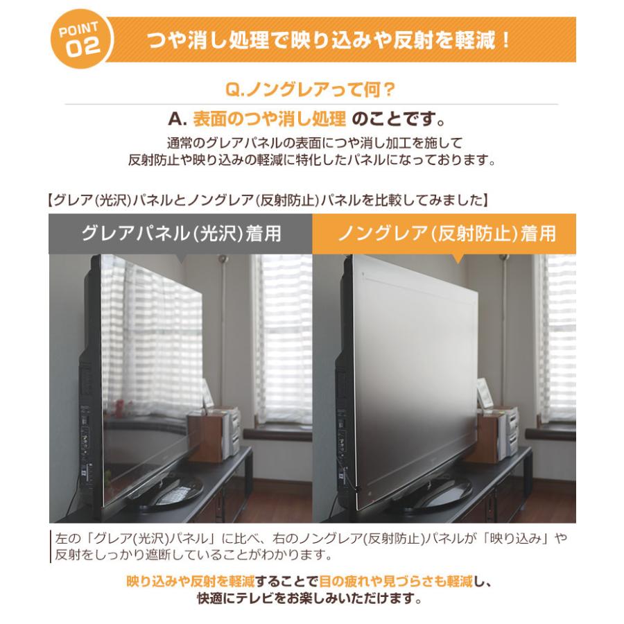 テレビ保護パネル 48 49 50型 50インチ 反射・映込防止 テレビガード