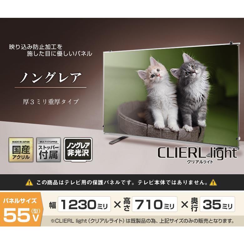 テレビ保護パネル 55型 55インチ ノングレア 非光沢 テレビ