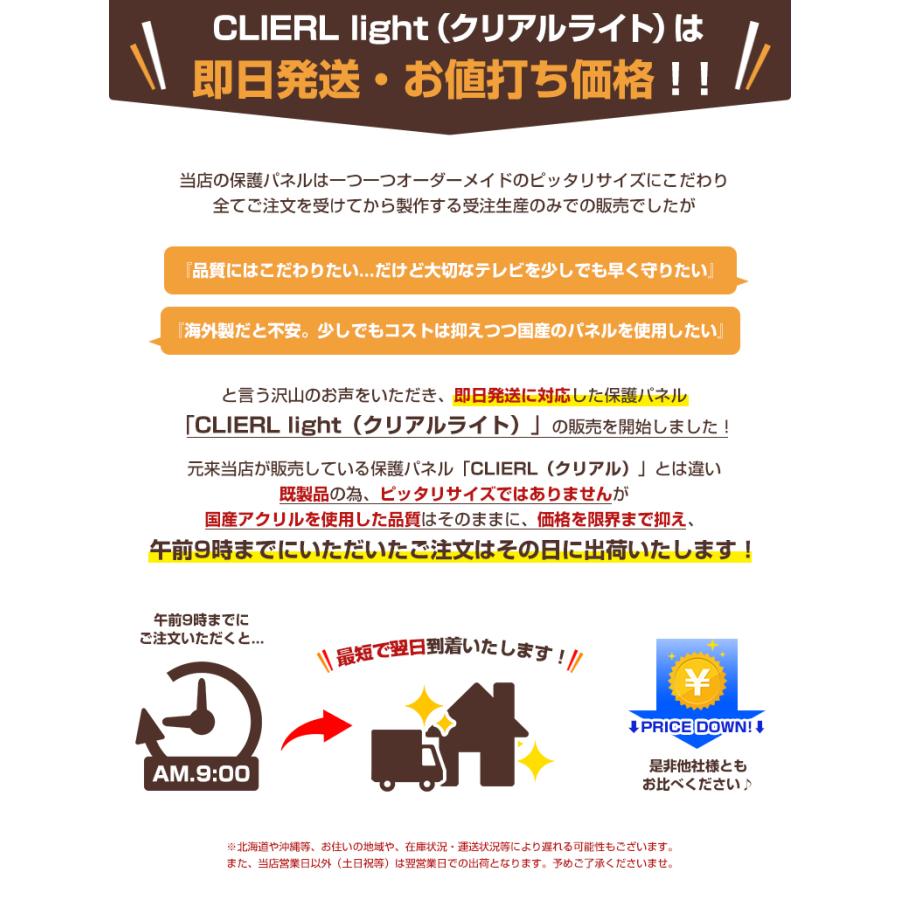 テレビ保護パネル 65型 65インチ ノングレア 非光沢 テレビガード