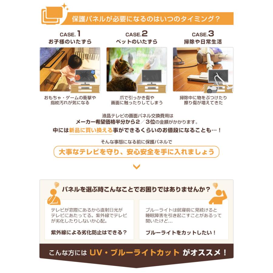 西山田様　液晶テレビ保護パネル 50インチ テレビカバー ブルーライトカット 楽天市場】【50型】液晶テレビ保護パネル 《ブルーライトカット