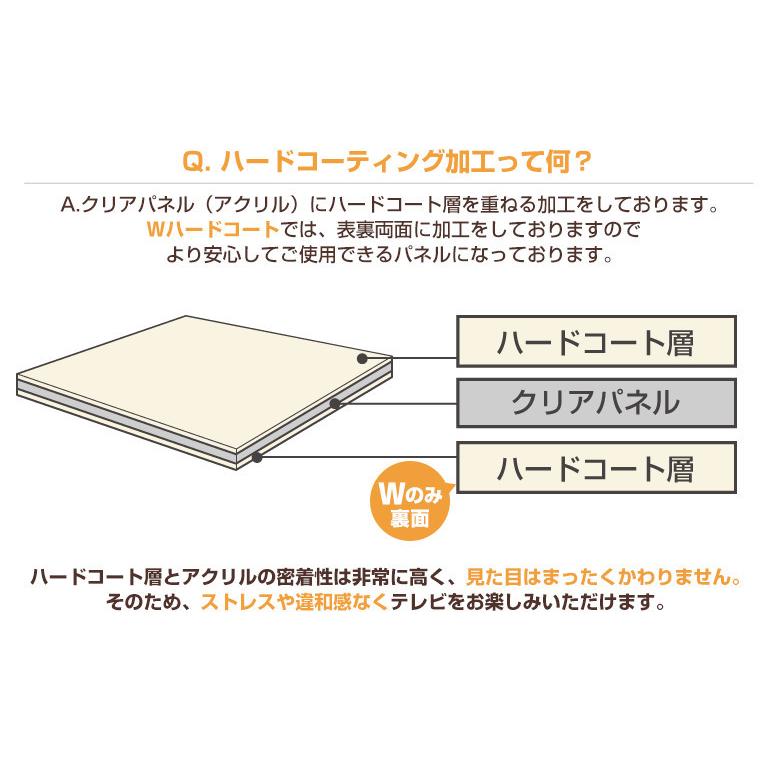 有機EL対応 液晶テレビ保護パネル 50型 50インチ ストッパー付き Wハードコート 重厚3ミリ 48 49 50V対応 テレビ保護カバー ガード 地震対策 CLIERL｜decodecoshop｜07