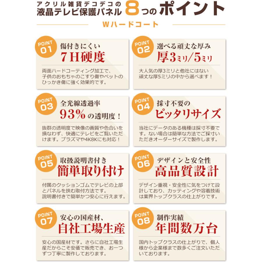 テレビガード 楽天市場】液晶テレビ保護パネル 52インチの通販