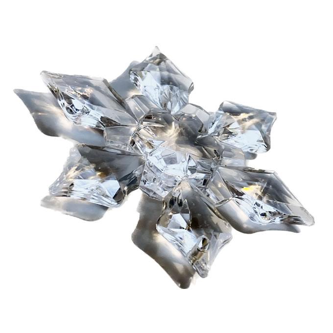 アクリル製スノーフレーク フラワー型63mmオーナメント |  | 01