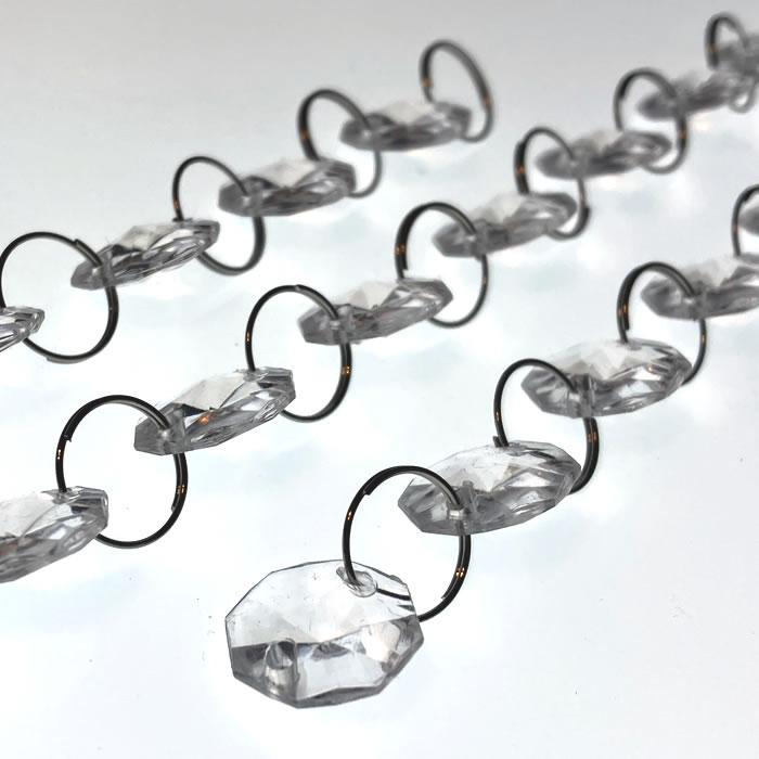 アクリル製オクタゴン14mmクリスタルチェーン1m（未調整品） |  | 01