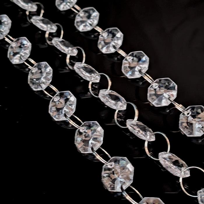 アクリル製オクタゴン14mmクリスタルチェーン1m（未調整品） |  | 03