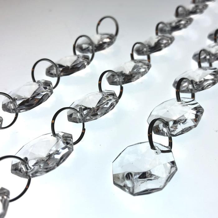 アクリル製オクタゴン19mmクリスタルチェーン1m |  | 01