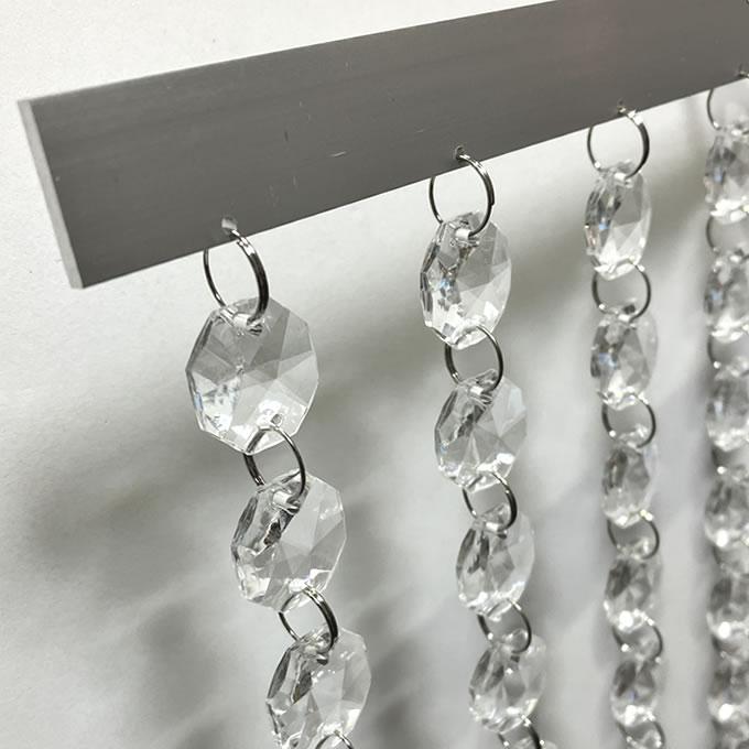 クリスタルビーズカーテン/アクリル製オクタゴン19mmクリア仕様 プロ仕様 | 