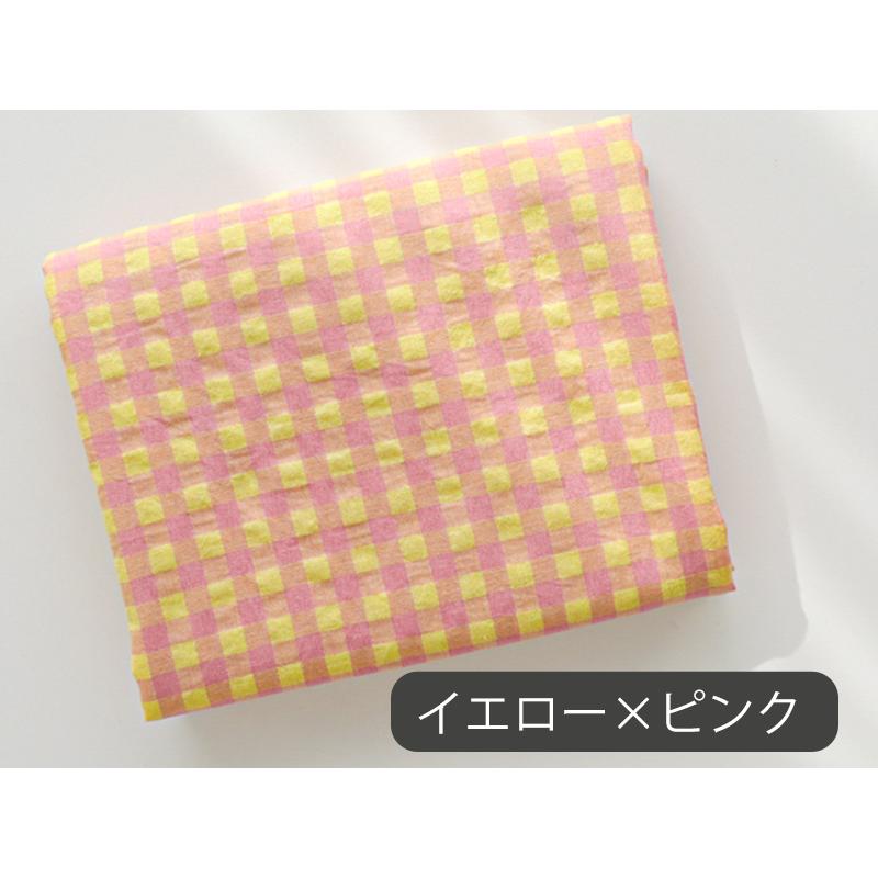 デコレクションズ 生地・布・入園入学≪ぽこぽこギンガムチェック≫綿