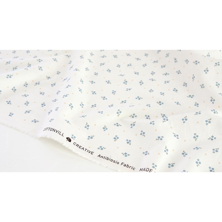 デコレクションズ 生地・布・入園入学≪Organic-ブルーフラワー