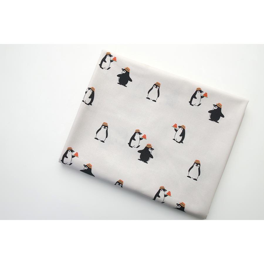 デコレクションズ 生地・布・入園入学≪おしゃれペンギン≫コットン/幅