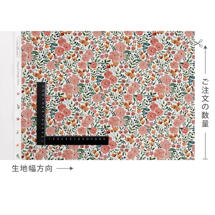 【新作】生地・布・入園入学≪ ロゼフルール ≫コットン/幅109cm【10cm単位販売】 | デコレクションズ | 02