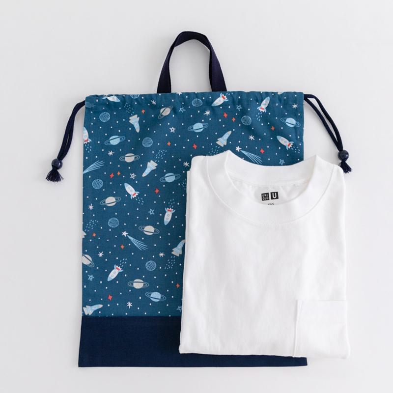 きゃんべる様　両面巾着６点 am＆be 側面ファスナー付きつるす巾着（きんちゃく）収納