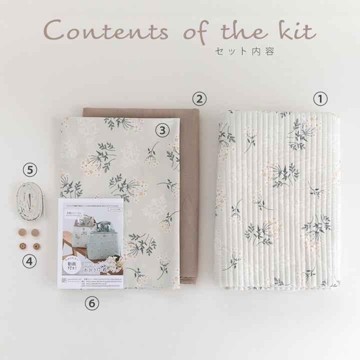 手作りキット≪ラインキルティングでつくるあおり巾着バッグキット≫【1点のみメール便対応】 | デコレクションズ | 12