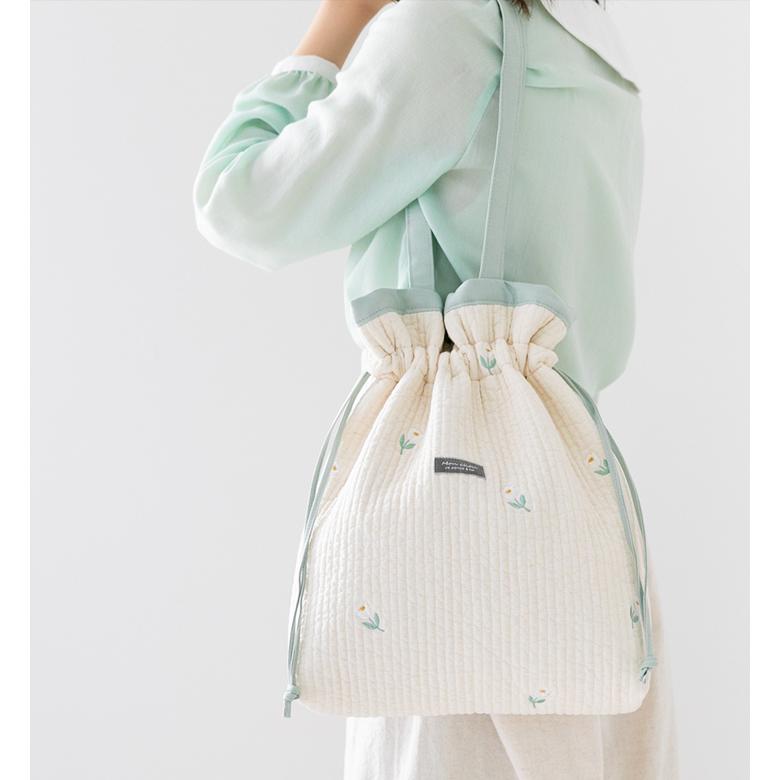 手作りキット≪komihinataさま監修刺繍入りヌビ生地で作る巾着バッグキット≫【1点のみメール便対応】 | デコレクションズ | 21