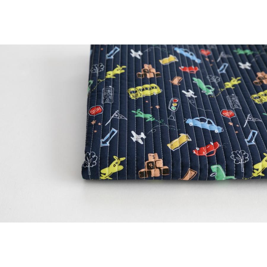 デコレクションズ 生地・布≪レッツゴー-navy≫ラインキルティング生地