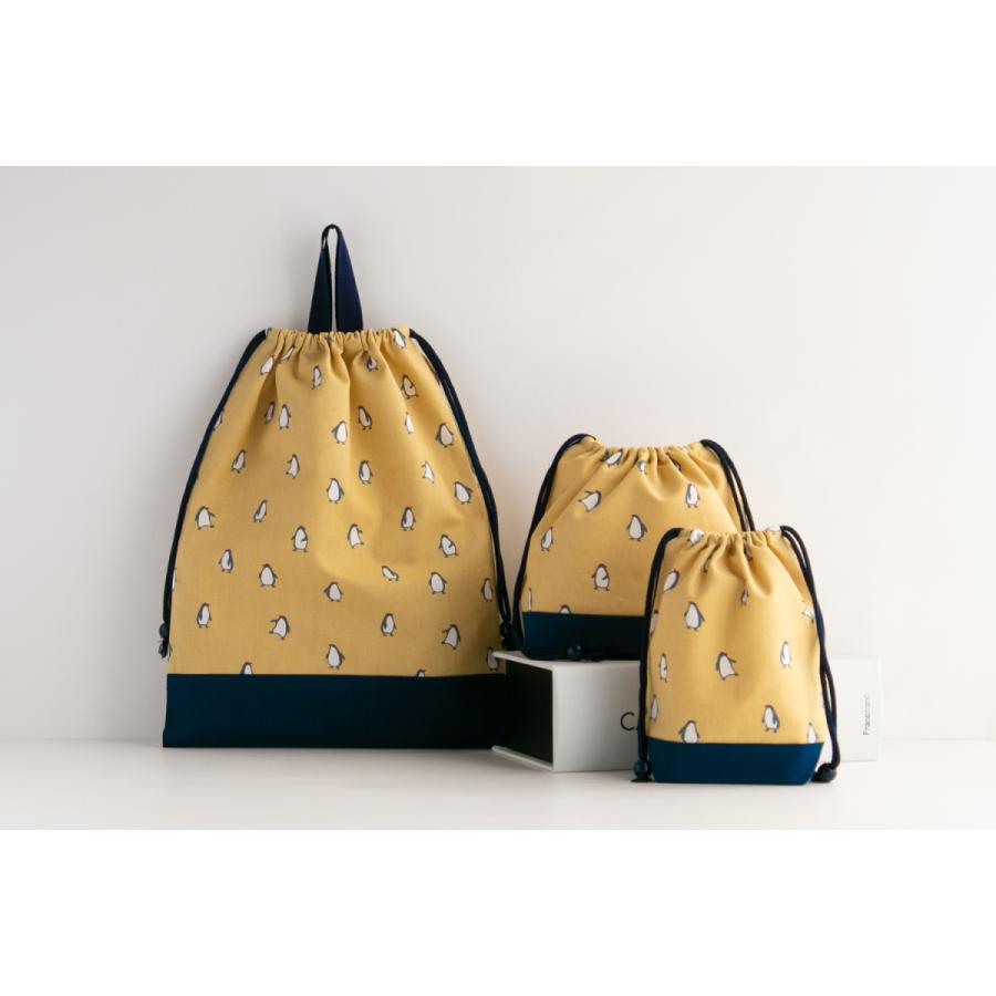 デコレクションズ 生地・布・入園入学≪Penguin-yellow≫防水オックス