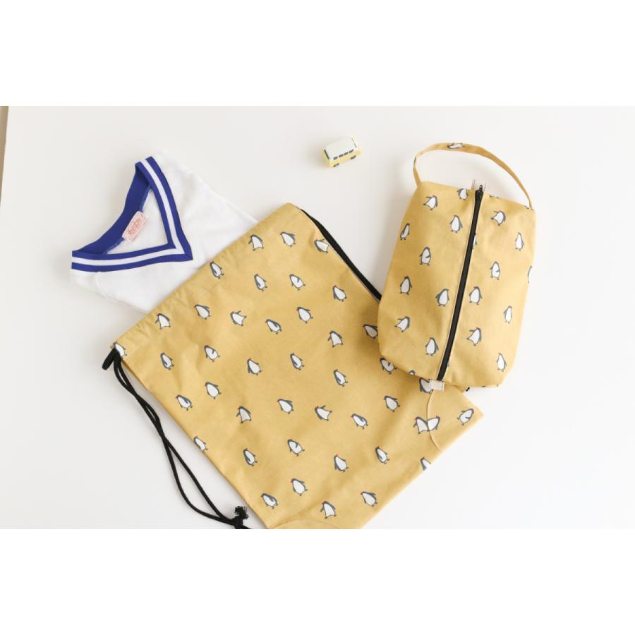 デコレクションズ 生地・布・入園入学≪Penguin-yellow≫防水オックス