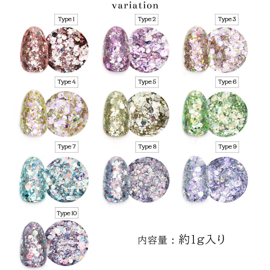 ネコポス送料無料 ネイルアート シャングリーmixホログラム 全10色 約1 5ｇ入り おうち時間 ジェルネイル ネイルタウン Paypayモール店 通販 Paypayモール