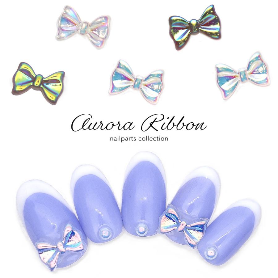 爆売り ネコポス送料無料 ネイルパーツ オーロラリボンパーツ 全2色 4個入り おうち時間 ジェルネイル ワンホンネイル Sarozambia Com