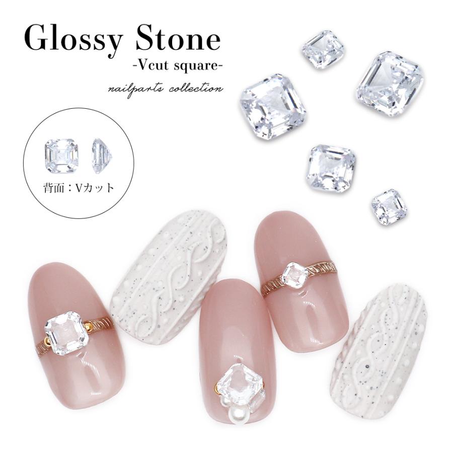 ネコポス送料無料]ラインストーン ジルコニア製 グロッシーストーン V