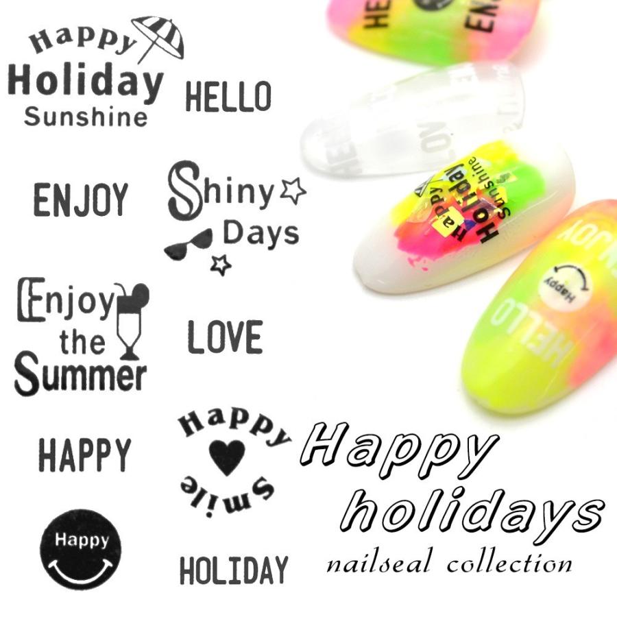 ハッピーホリデーネイルシール ブラック ホワイト ハッピーホリデー スマイル ウォーターネイルシール ジェルネイル おうち時間 フットネイル ネイルタウン Paypayモール店 通販 Paypayモール