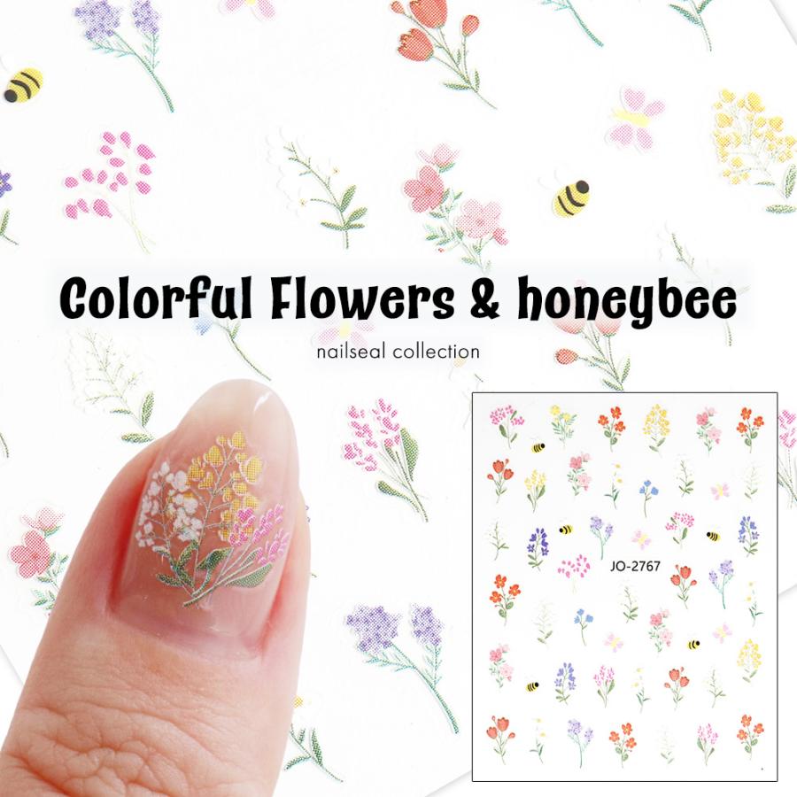 カラフルフラワー&みつばち