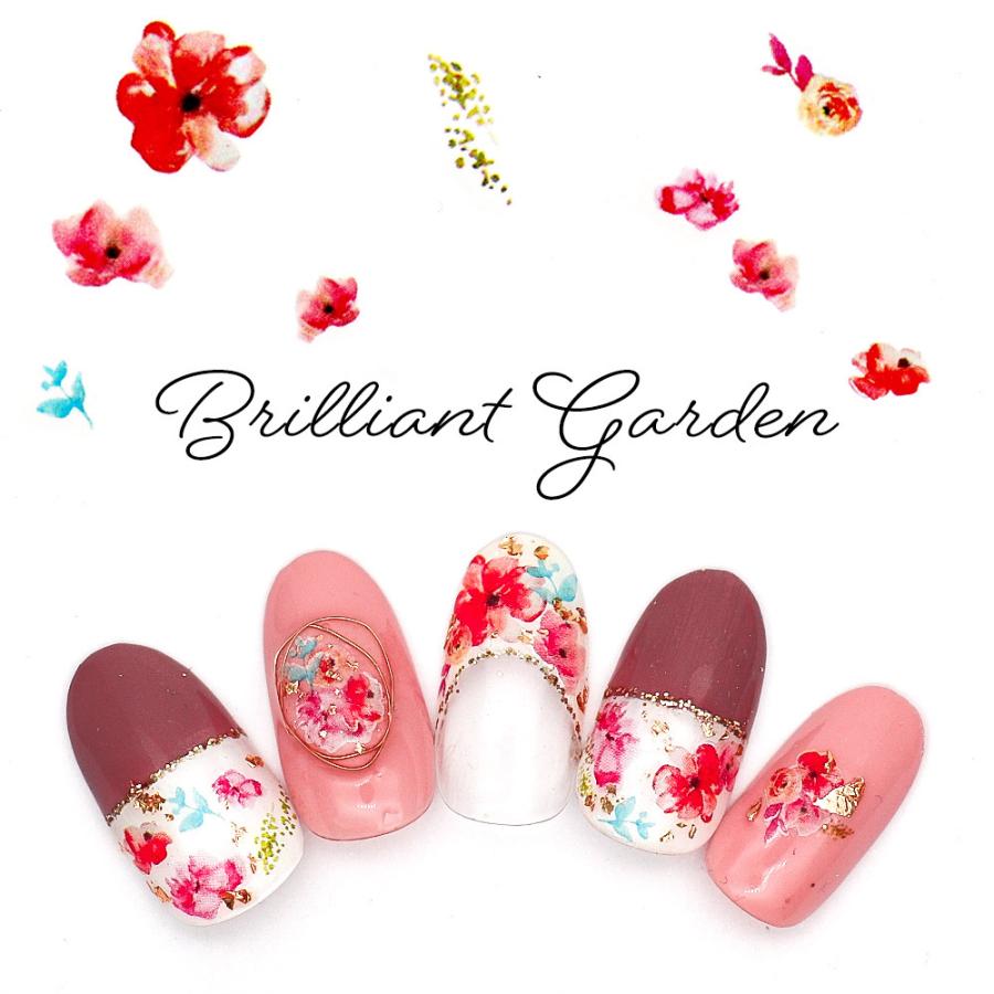 ネコポス 送料無料 ウォーターネイルシール ブリリアントガーデンシール A1248 おうち時間 ジェルネイル ネイルタウン Paypayモール店 通販 Paypayモール