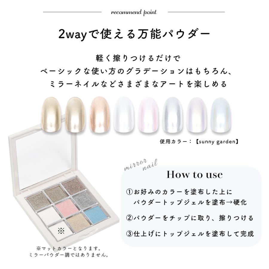 [ネコポス送料無料]ネイルアート nonnailコラボ商品　パウダーパレット9色セット 全3種 セルフネイル  ジェルネイル｜deconail-seisakujo｜11