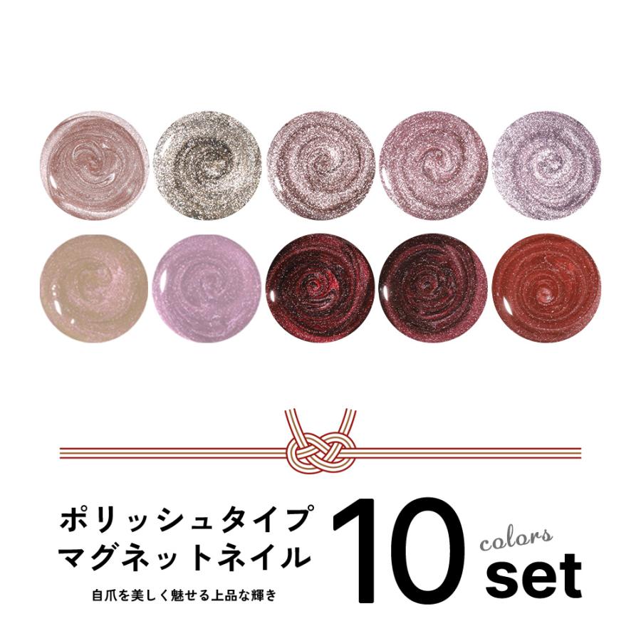 2026 福袋 ポリッシュタイプ <br>マグネットネイル 10本セット
