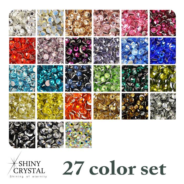 ジェルネイル ネイルタウン 27カラーセットSHINY CRYSTAL(シャイニークリスタル) AAAランクラインストーン  推し活 デコ電 | ブランド登録なし
