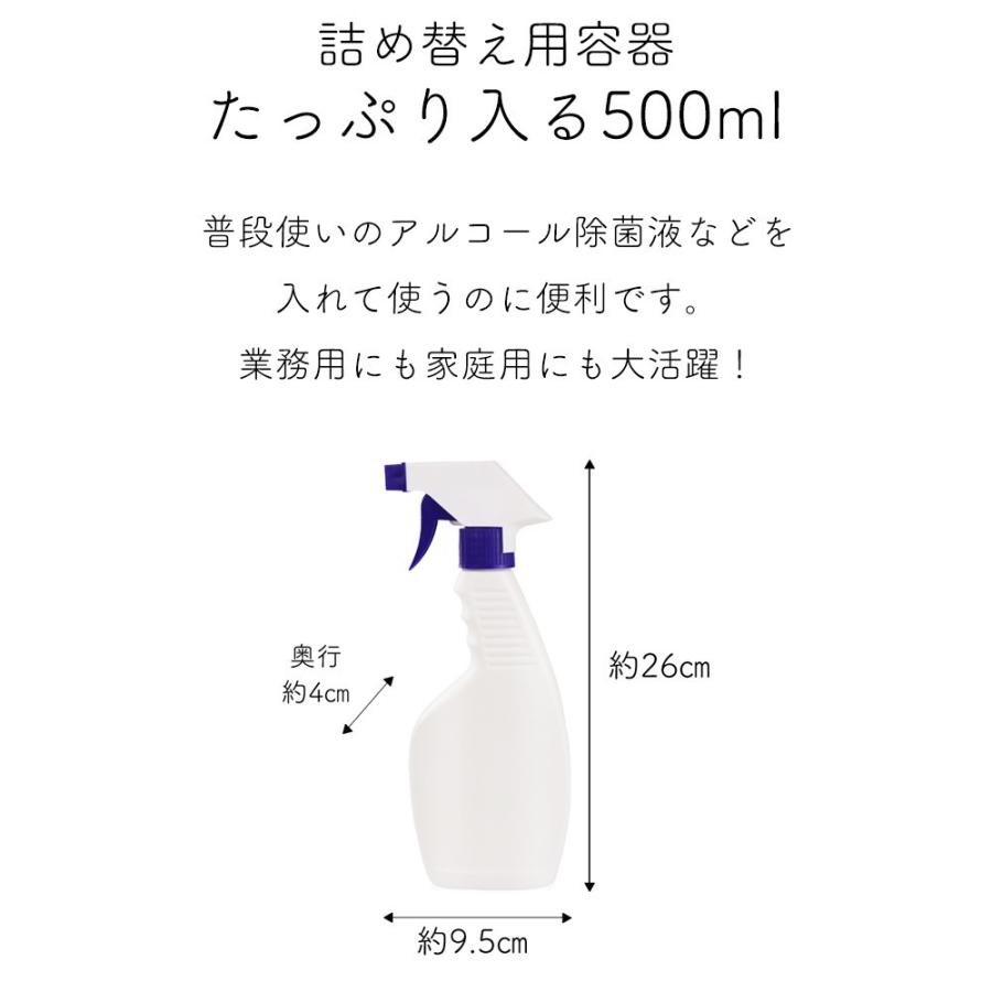 宅急便限定 即納可 アルコール 次亜塩素酸水対応スプレーボトル ブルー 500ml 容器 細かい噴霧が可能 詰め替えボトル 携帯用 小分け おうち時間 ジェルネイル ネイルタウン Paypayモール店 通販 Paypayモール