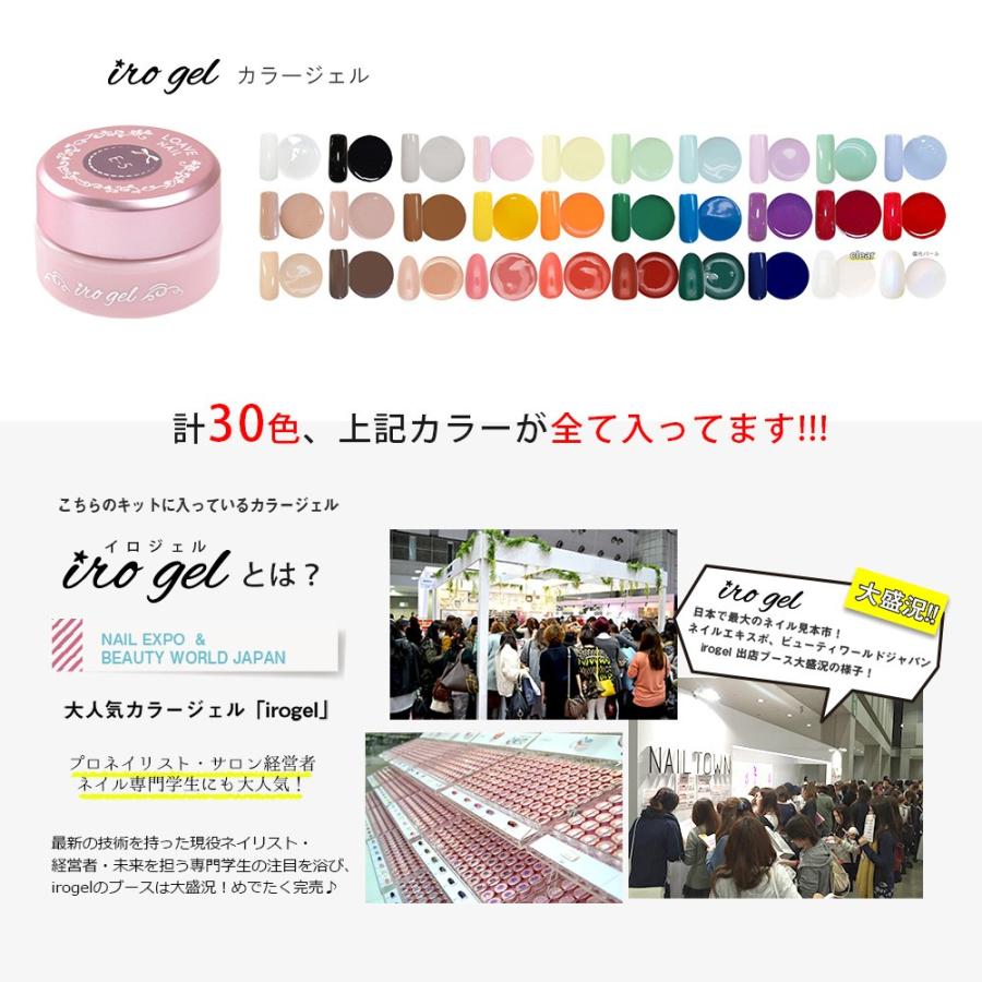 irogel UV/LED両対応 新型ハイパワーライト付き キット 豪華
