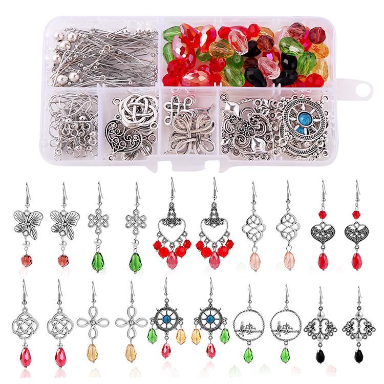 アクセサリーパーツ ガラスビーズ ドロップ 手作り ピアス素材 アクセサリーセット ハンドメイドパーツ ビーズ ピアス アクセサリー Nbd Askit032 B Smile Plus 通販 Yahoo ショッピング