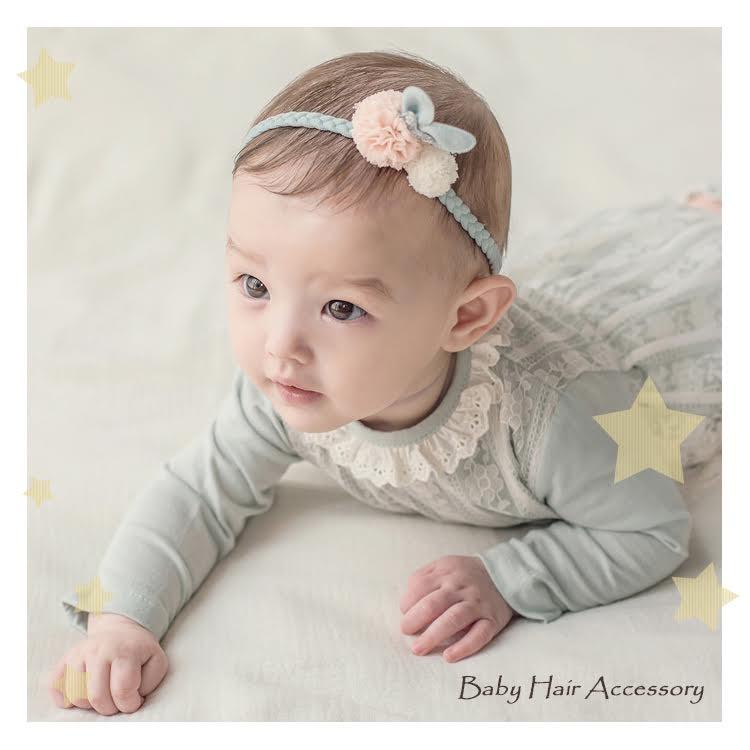 ガールズ ベビー ヘアバンド ヘアアクセサリー ピンクチュール ボンポン 女の子 キッズ 発表会 結婚式 花 フラワー 最上の品質な