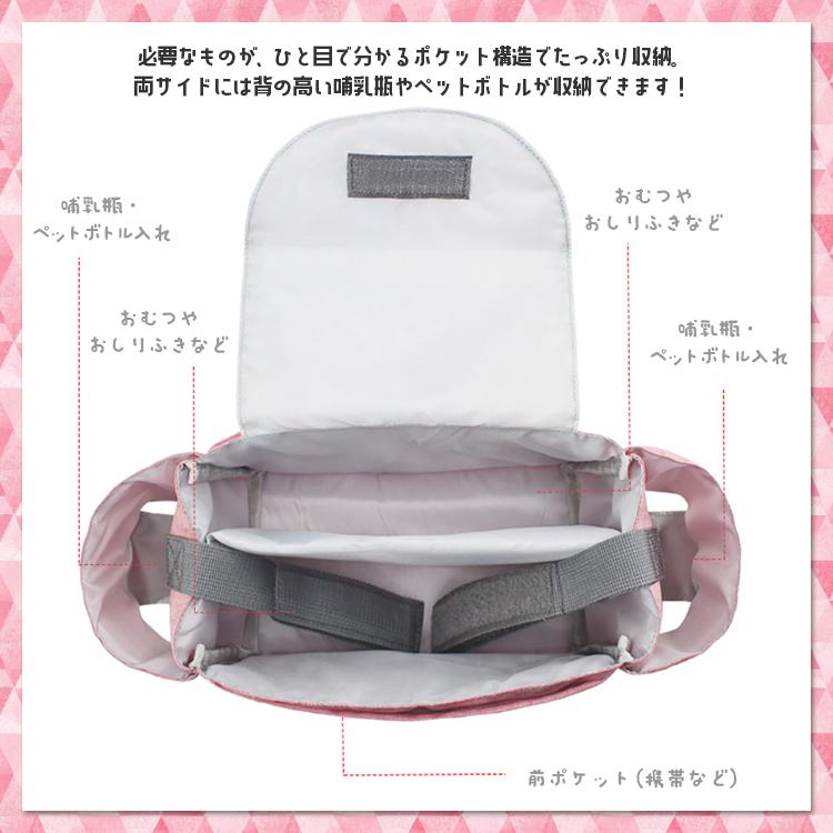 ベビーカーポーチ マルチポーチ トライアングル柄 三角柄 ブルー 北欧